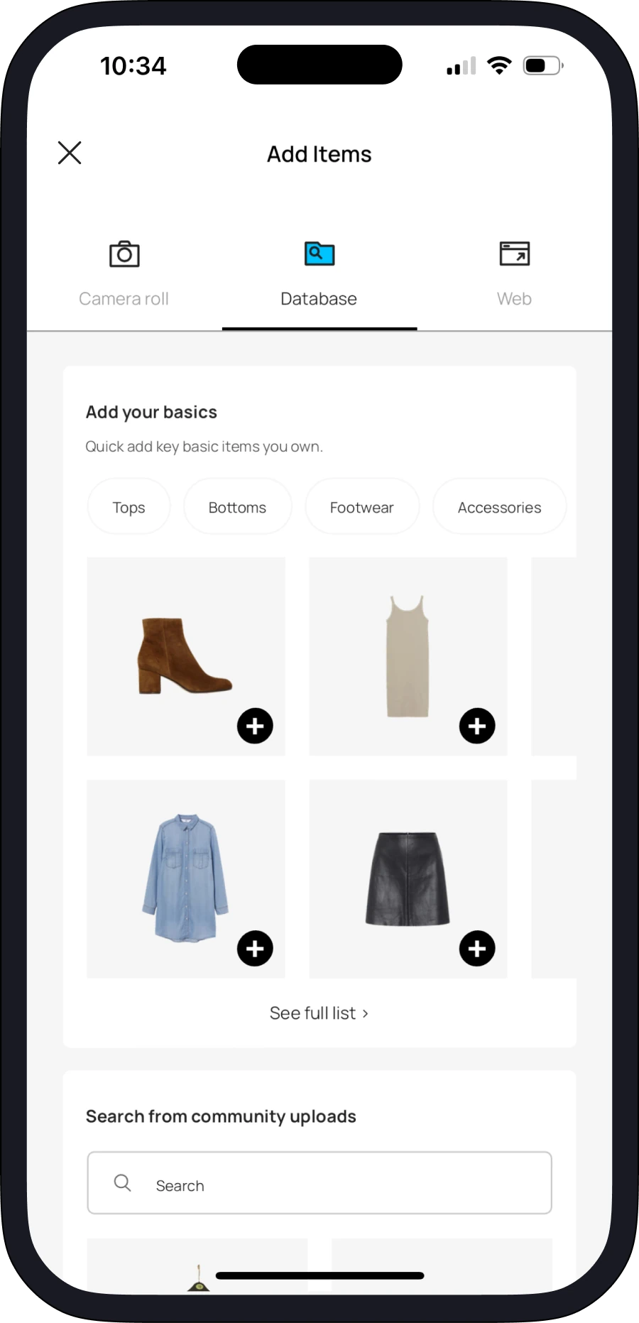 Add items